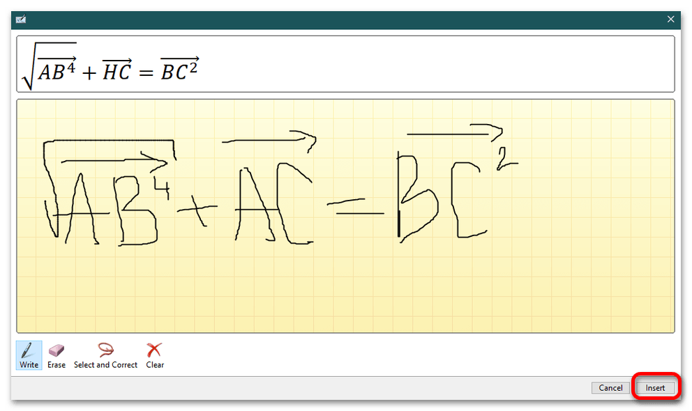 Как поставить вектор в Ворде_6