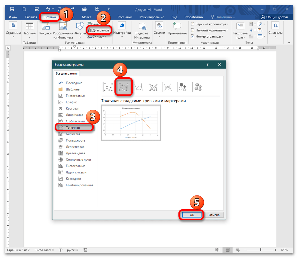 как нарисовать график в ворде_1