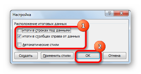 Настройка группировки в Microsoft Excel