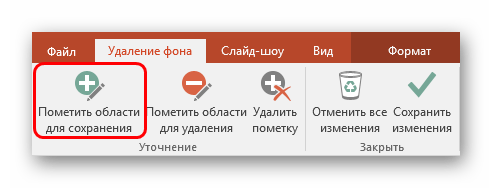 Основной инструмент при удалении фона в PowerPoint