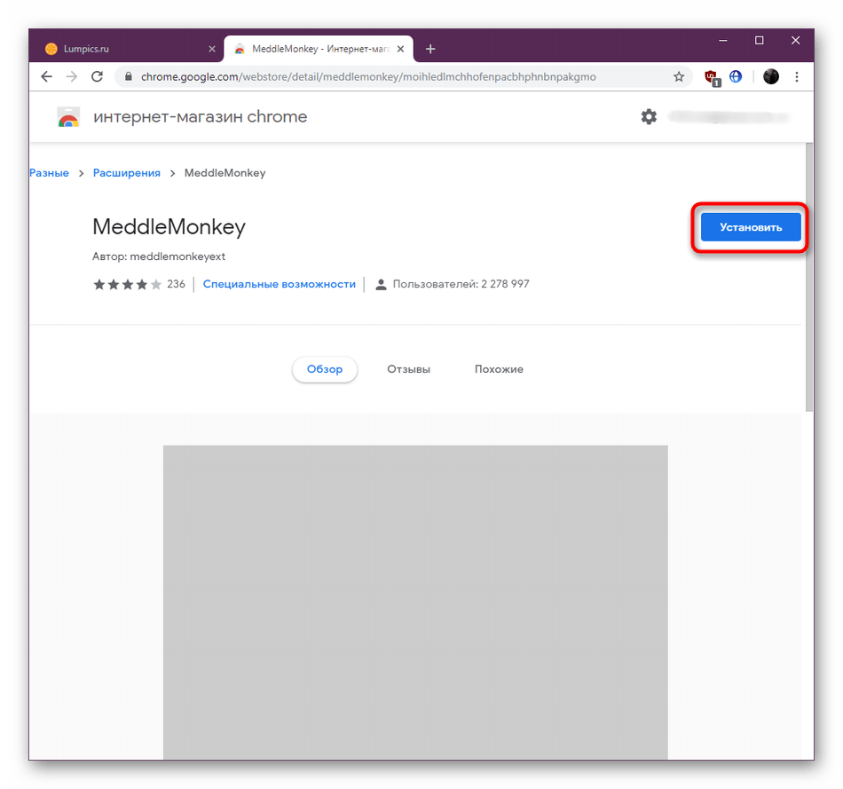 Кнопка для установки MeddleMonkey при инсталляции расширения Savefrom.net в Google Chrome