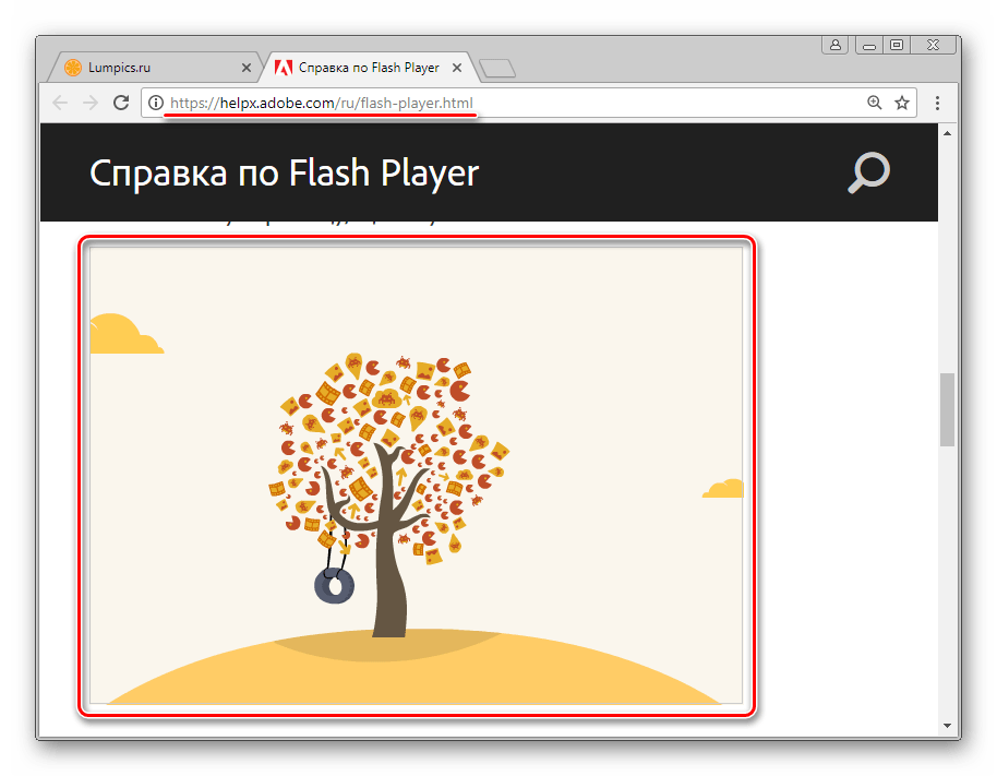 Flash Player в Google Chrome функционирует нормально