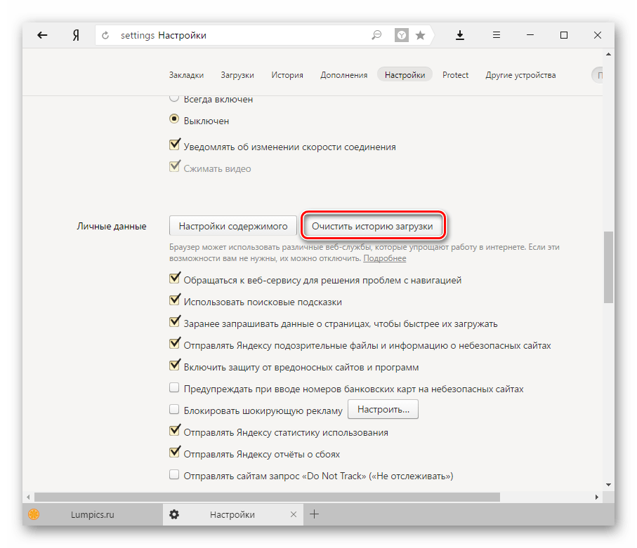 Очистка истории Яндекс.Браузера-3