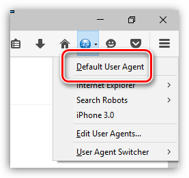 User Agent Switcher для Firefox