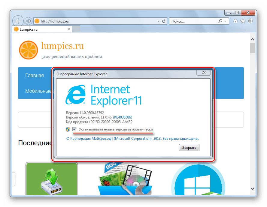 Adobe Flash Player в Internet Explorer обновление браузера