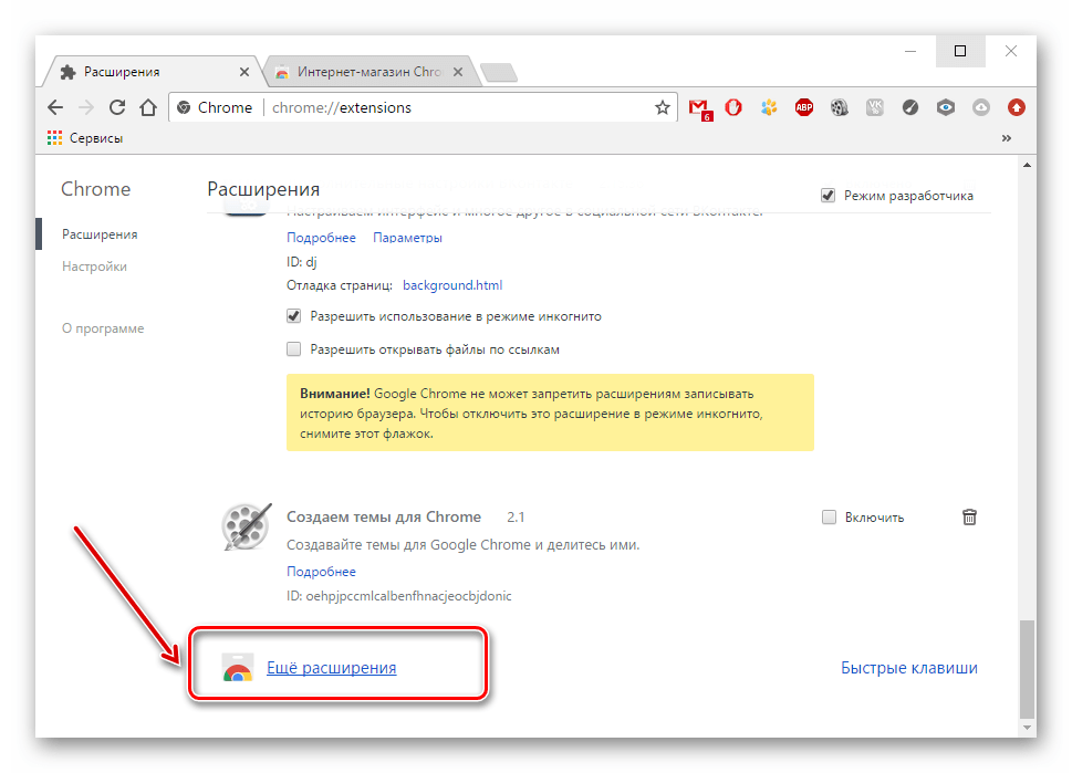 Ещё расширения в Google Chrome