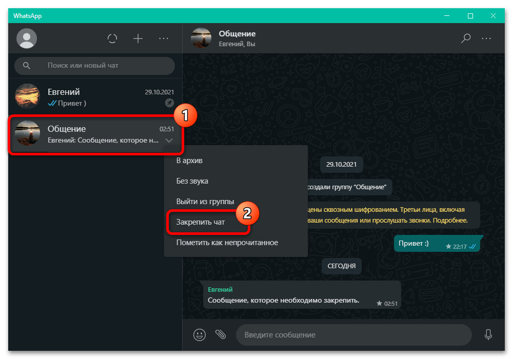 Как закрепить сообщение в Ватсапе_020