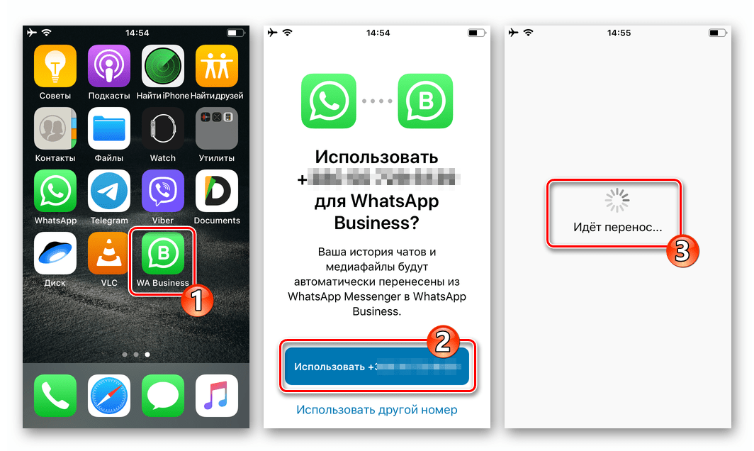 WhatsApp Bussiness для iOS перенос данных из обычной версии мессенджера