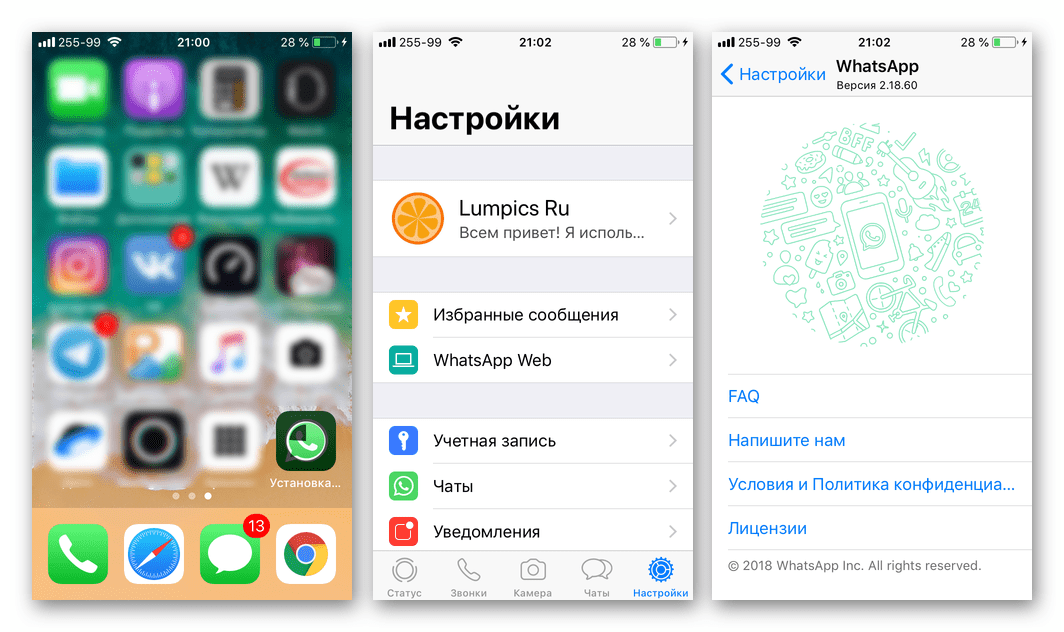 WhatsApp для iPhone обновлен через iTunes
