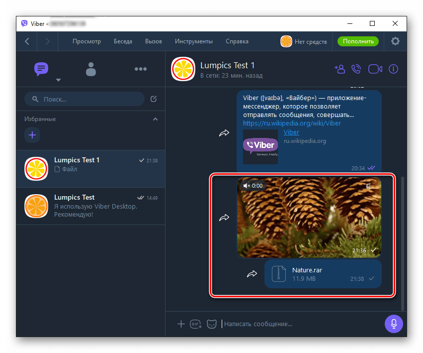Viber для компьютера отправка файлов через мессенджер завершена