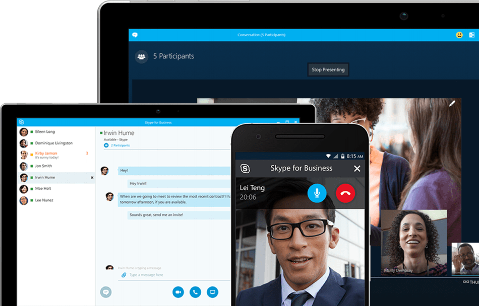 Организация общения в программе Skype для бизнеса на предприятии