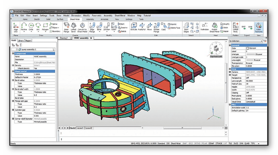 Работа над проектом в программном обеспечении BricsCAD