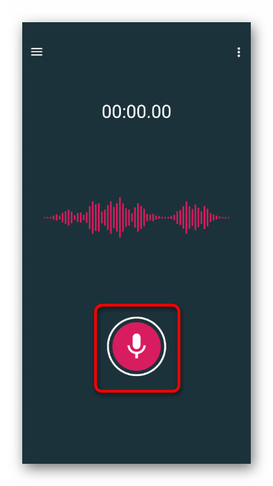 Начало записи для изменения голоса в мобильном приложении Discord через Voice Changer - Audio Effects