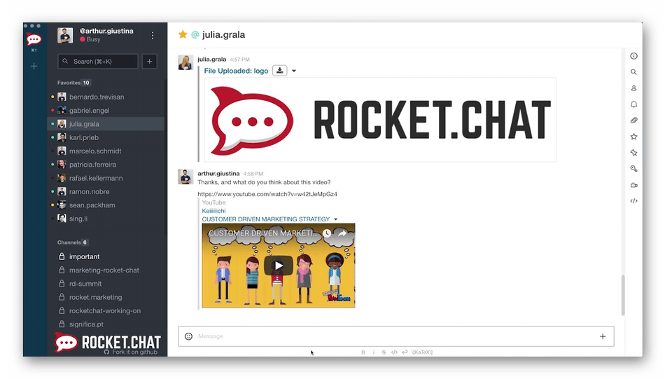 Использование программы Rocket.chat как аналог Discord