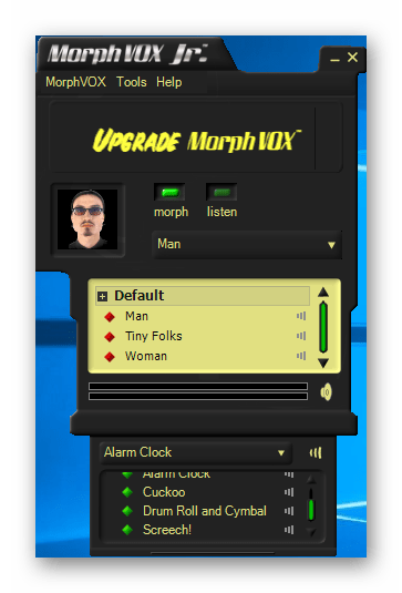 Использование программы MorphVox Junior для изменения голоса в Discord