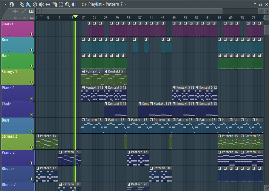 Работа с плейлистом в FL Studio