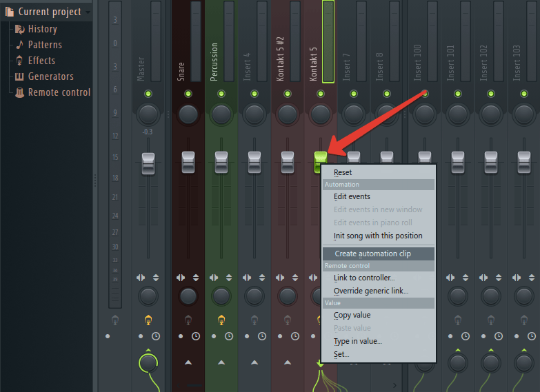 Автоматизация в FL Studio