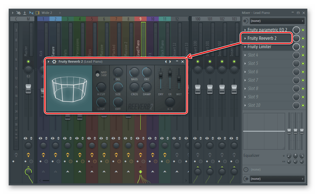 Использование эффектов для сведения и мастеринга трека в FL Studio