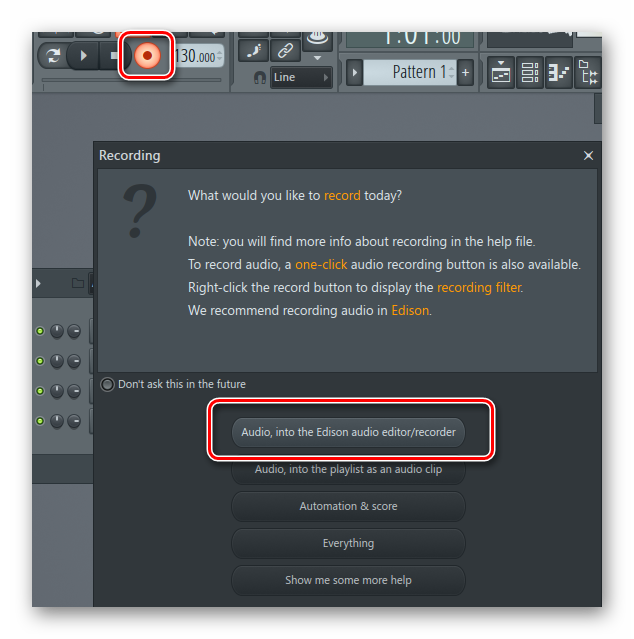 Запись через эдисон FL Studio