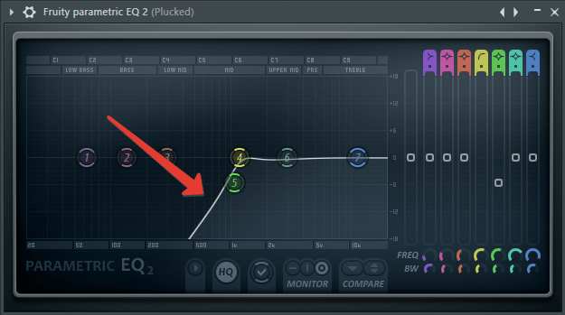 обрезать частотный диапазон в FL Studio