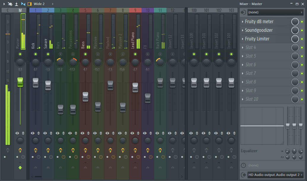 Микшер в FL Studio