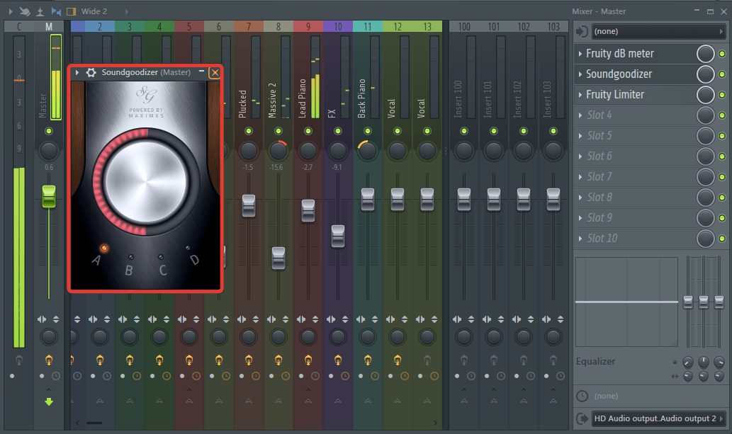 soungoodizer на мастер-канале в FL Studio