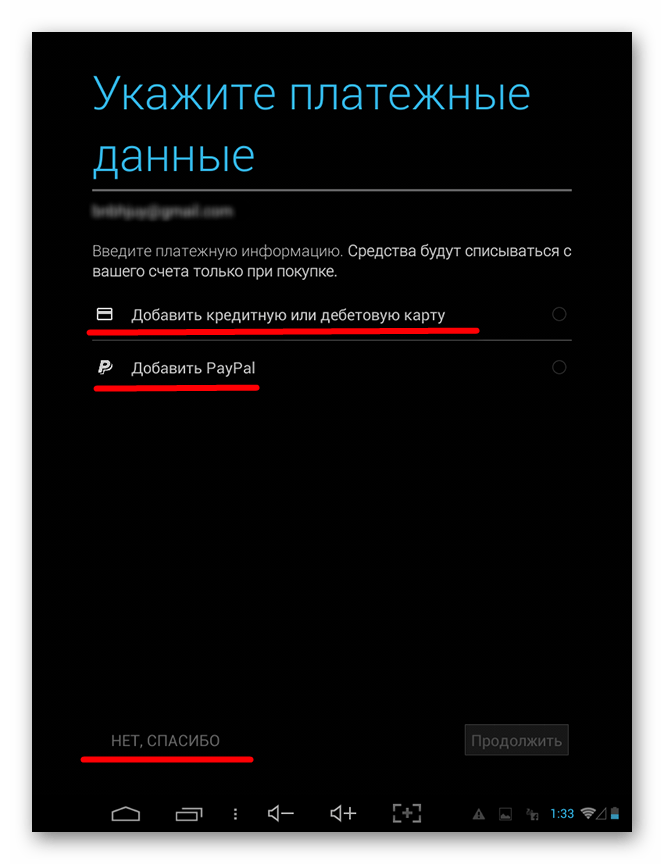 Вводим Платежные данные или нажимаем на кнопку Нет Спасибо