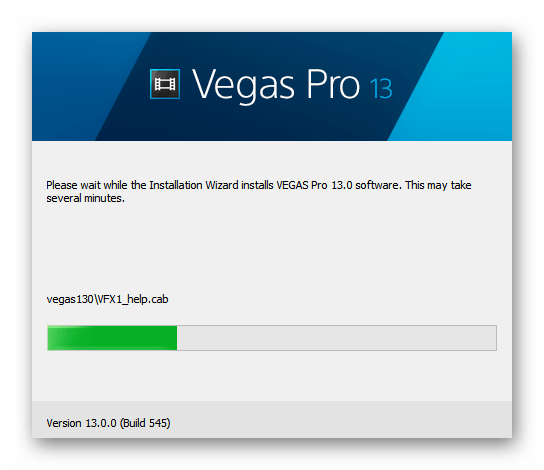 Процесс установки Sony Vegas
