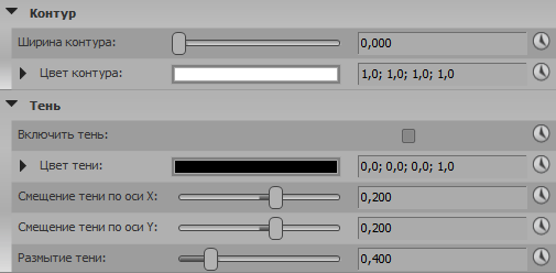 Контур и тени в Sony Vegas