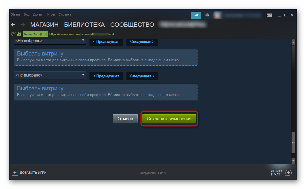 Сохранение выбранного фона в Steam