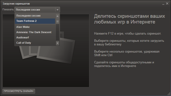 Загрузчик скриншотов Steam